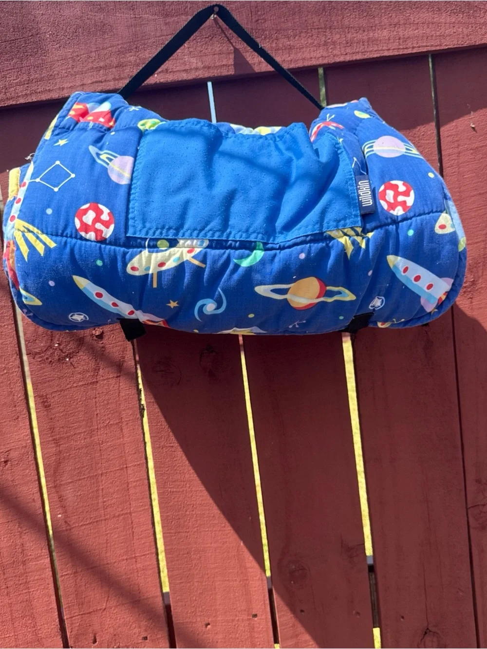 Blue Quilted Space-Print baby sleeping Blanket
